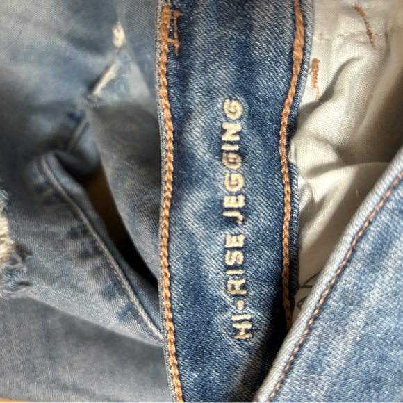 AE Next Level Stretch High Waisted Ripped Jegging - Picture 3 of 5